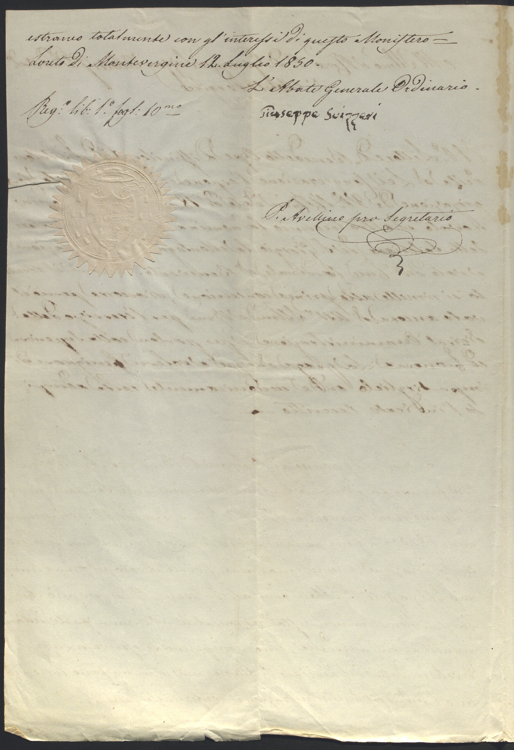 Sigillo di Giuseppe Svizzeri