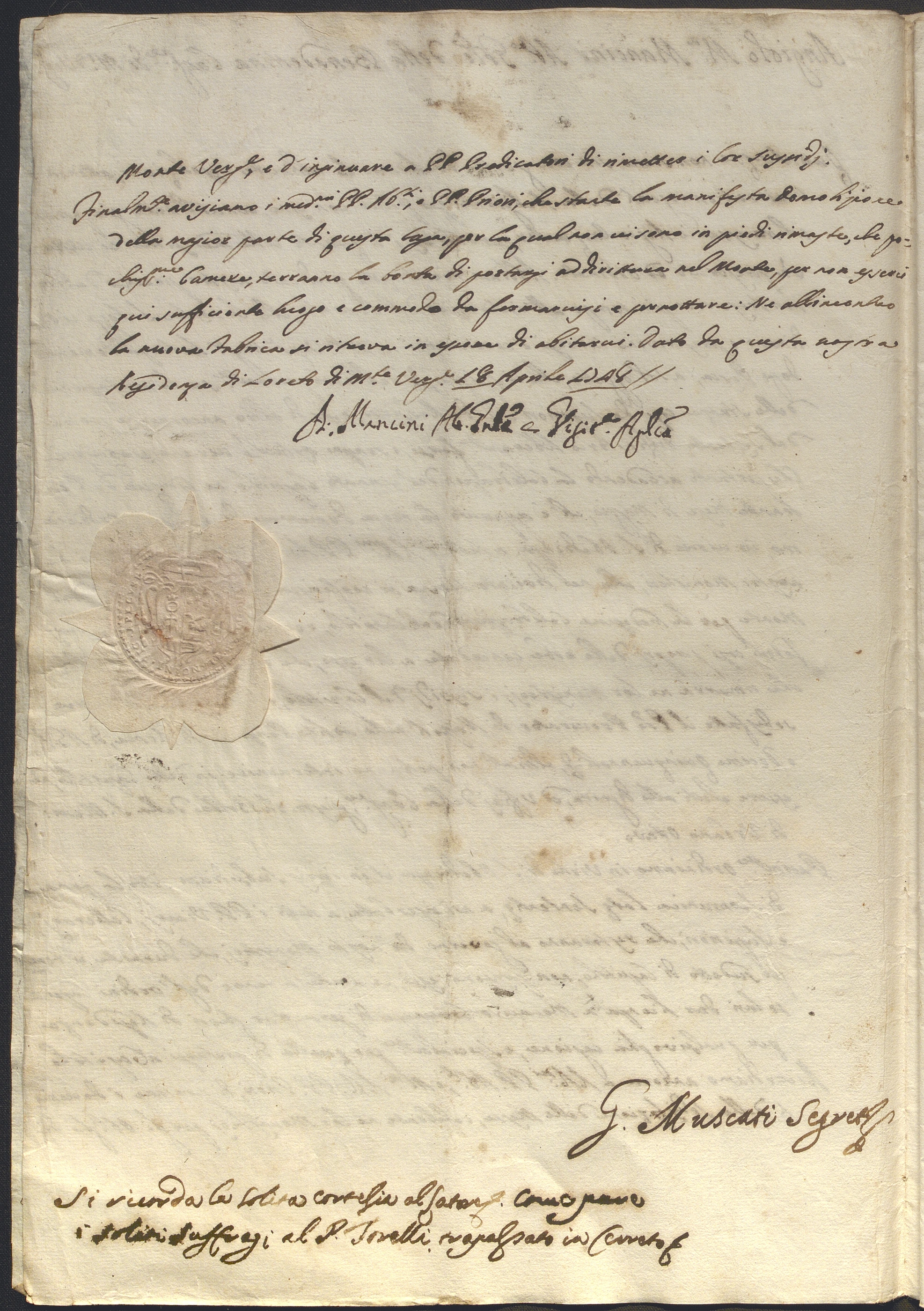 Documento d’archivio relativo ad Angelo M. Mancini, 2