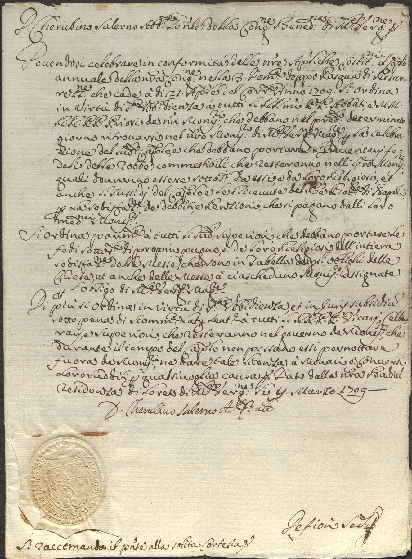 Documento d’archivio relativo a Cherubino Salerno, 2