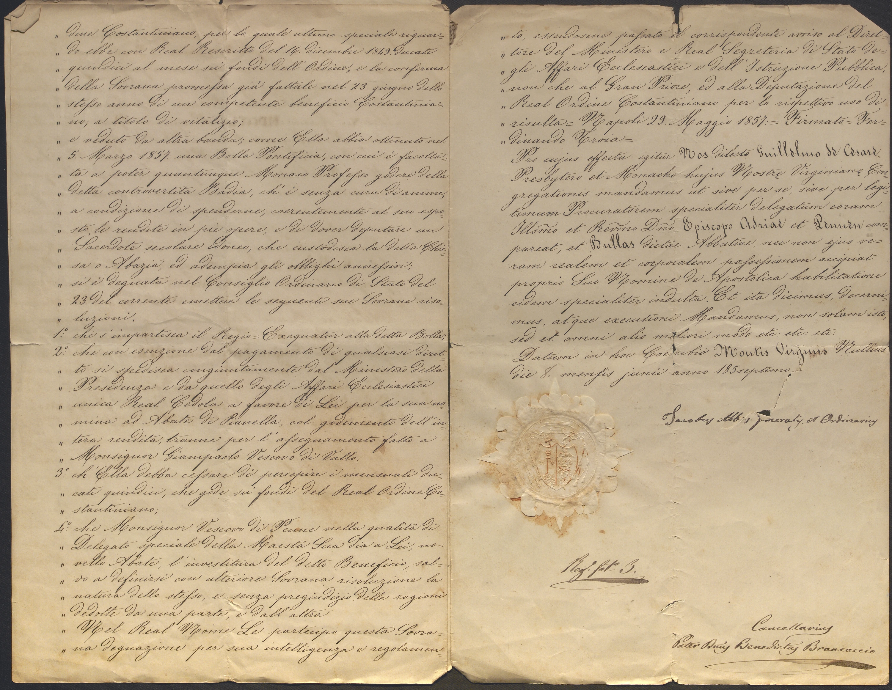 Documento d’archivio relativo a Giacomo Abignente, 4