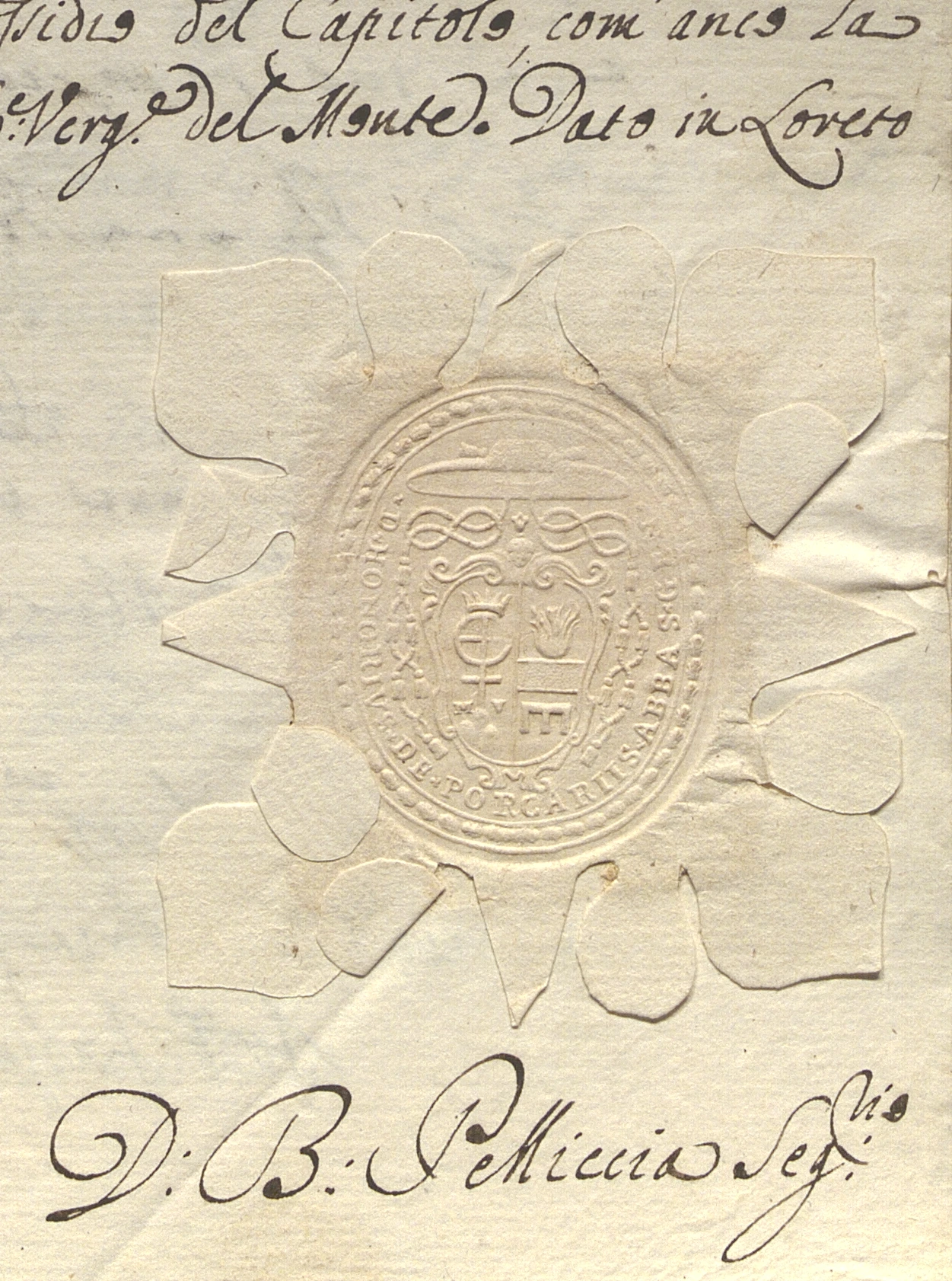 Sigillo di Onorio De Porcariis
